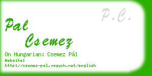 pal csemez business card